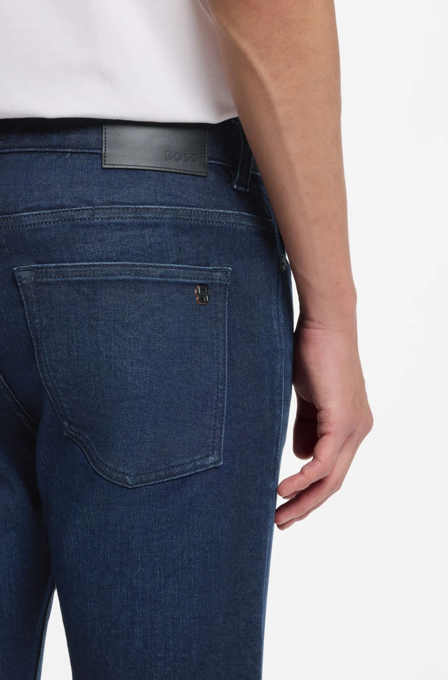 Delaware Slim-Fit Jeans aus blauem Stretch-Denim