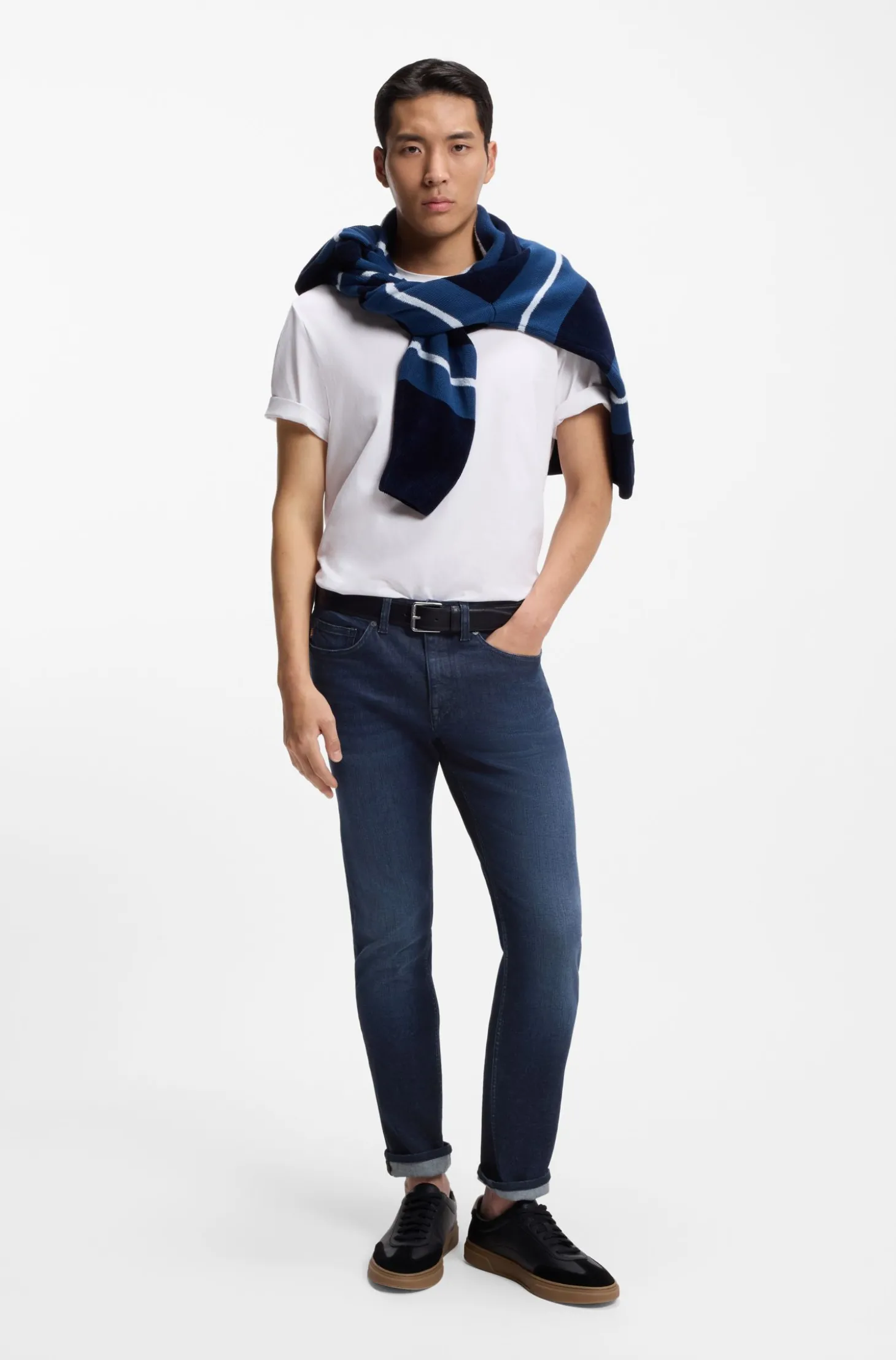 Delaware Slim-Fit Jeans aus blauem Stretch-Denim
