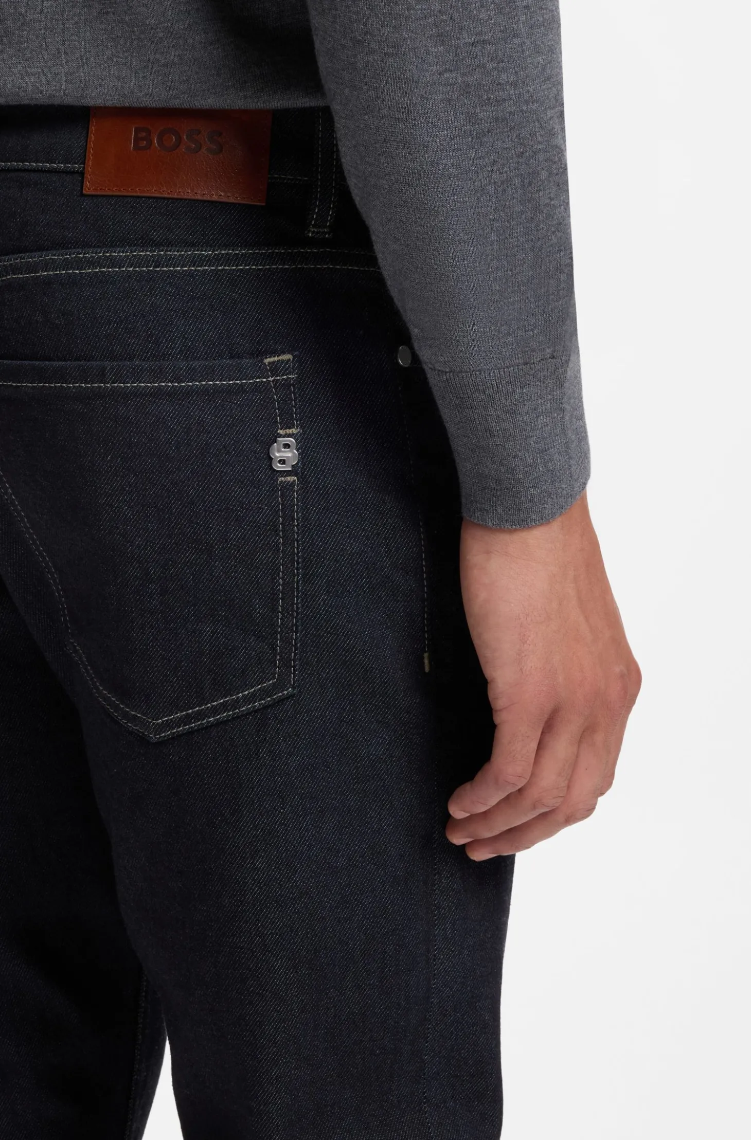 Delaware Slim-Fit Jeans aus dunkelblauem Denim
