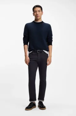 Delaware Slim-Fit Jeans aus dunkelblauem Soft-Motion-Denim