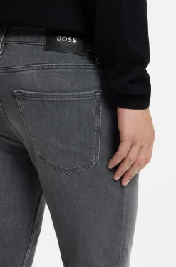 Delaware Slim-Fit Jeans aus grauem Stretch-Denim