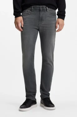 Delaware Slim-Fit Jeans aus grauem Stretch-Denim