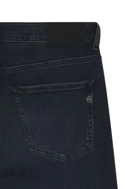 Delaware Slim-Fit Jeans aus indigoblauem Knit Denim