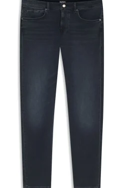 Delaware Slim-Fit Jeans aus indigoblauem Knit Denim