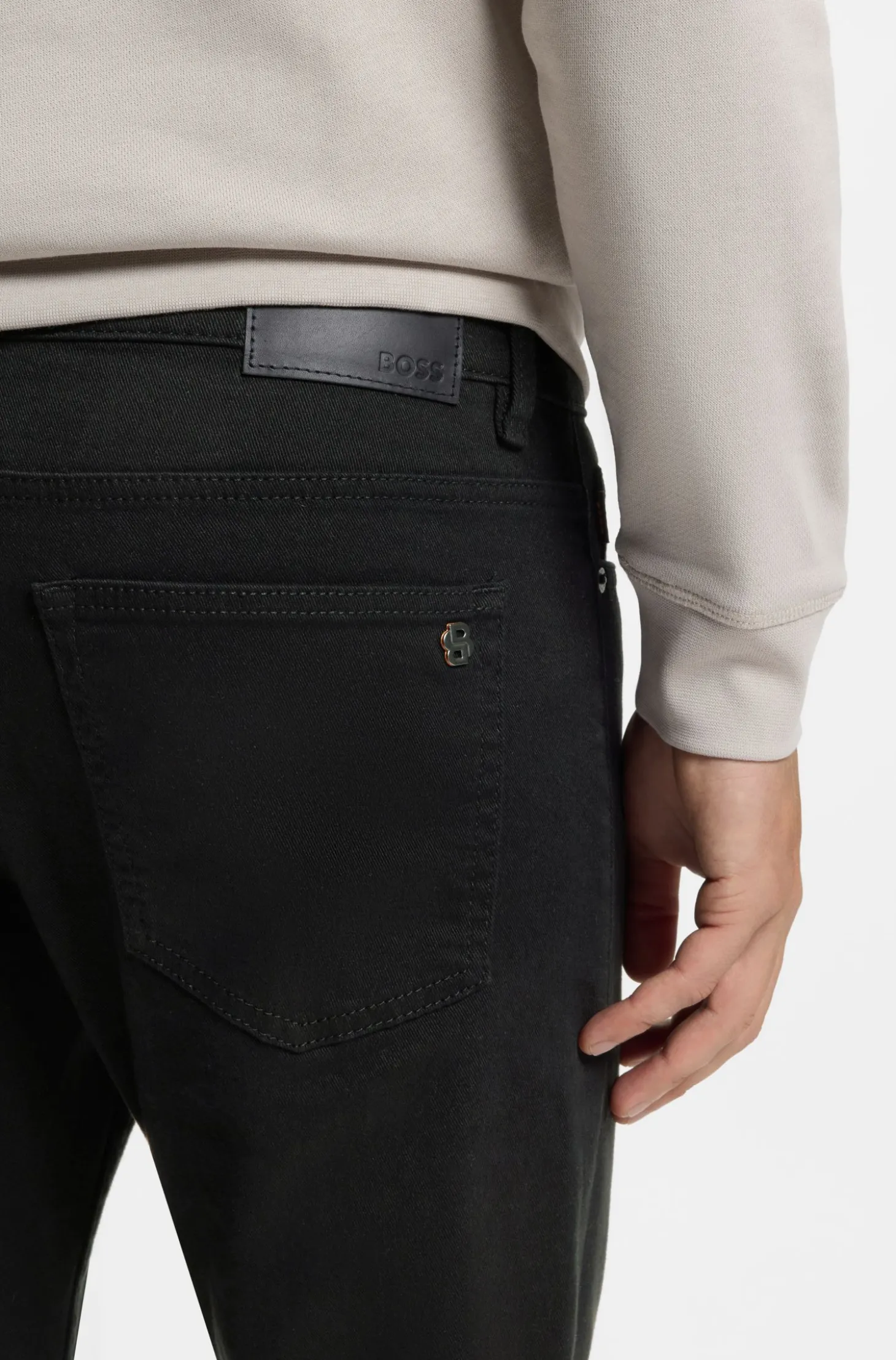 Delaware Slim-Fit Jeans aus komfortablem Stay-Black Stretch-Denim