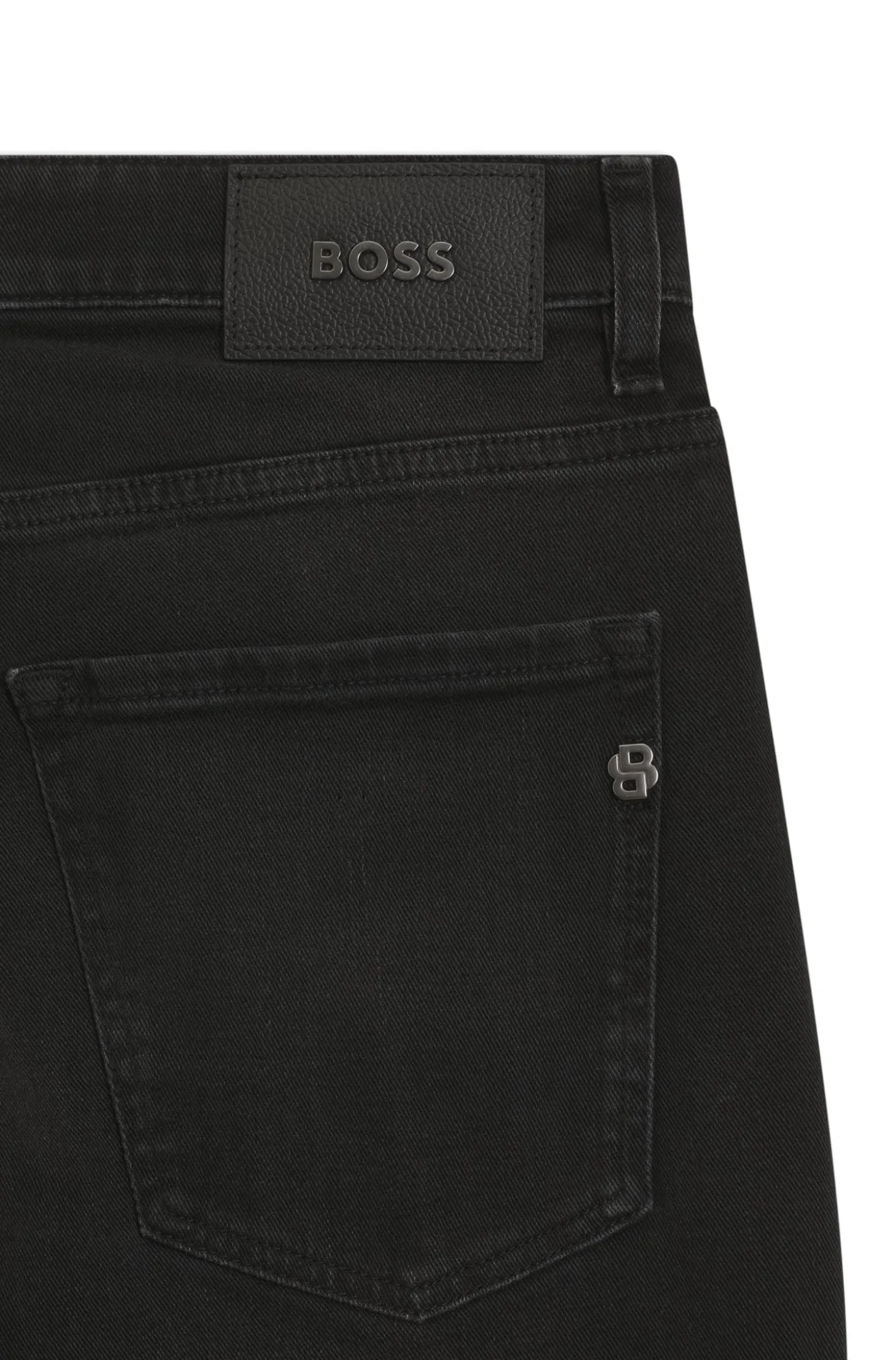 Delaware Slim-Fit Jeans aus schwarzem Stretch-Denim
