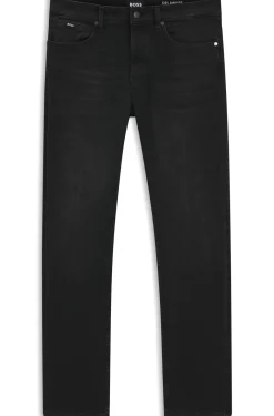 Delaware Slim-Fit Jeans aus schwarzem Stretch-Denim