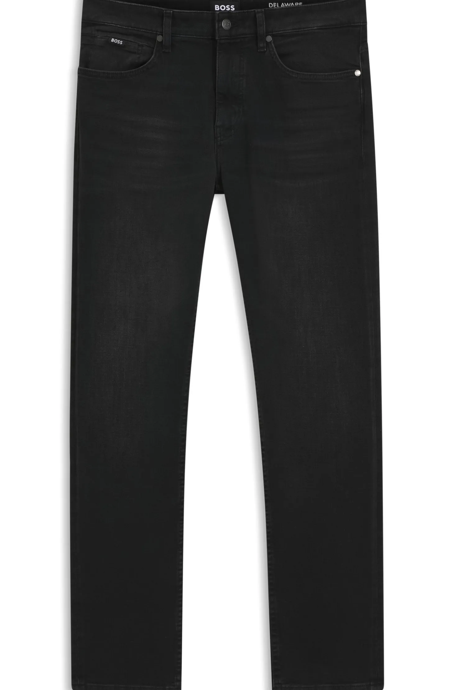 Delaware Slim-Fit Jeans aus schwarzem Stretch-Denim