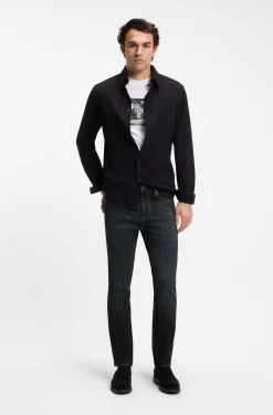 Delaware Slim-Fit Jeans mit Kontrastnähten