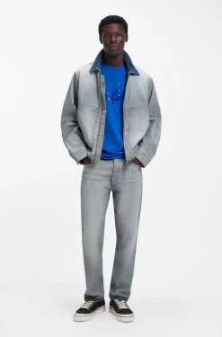 Denim Jacke mit umgekehrtem Styling