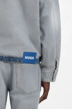 Denim Jacke mit umgekehrtem Styling