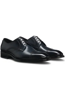 Derbys aus Leder mit Brogue-Details
