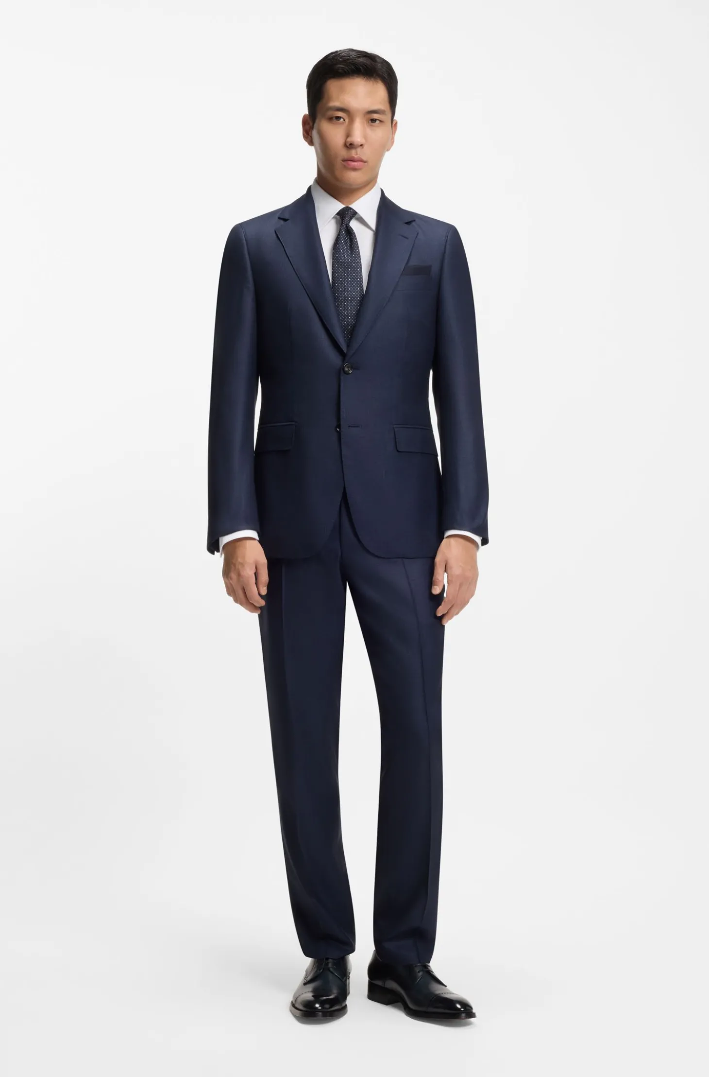 Derbys aus Leder mit Brogue-Details