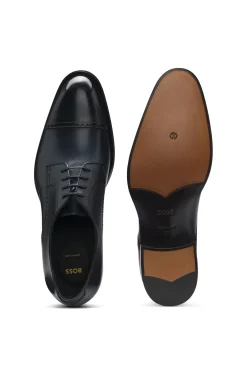 Derbys aus Leder mit Brogue-Details