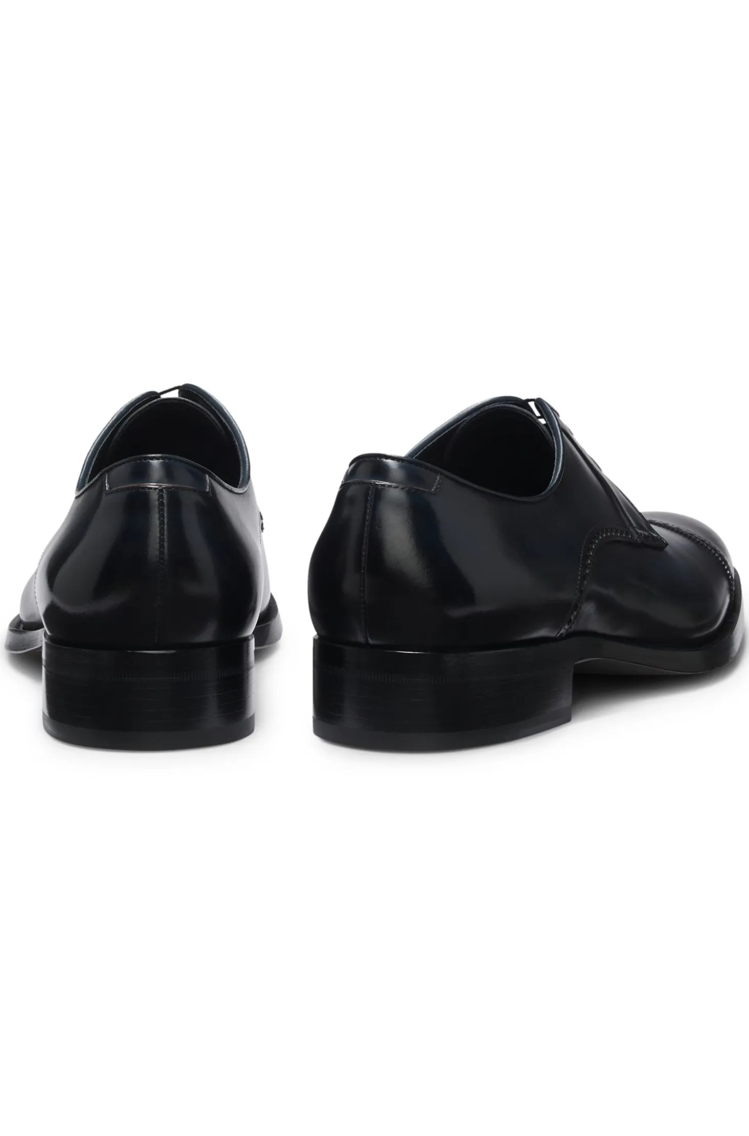Derbys aus Leder mit Brogue-Details