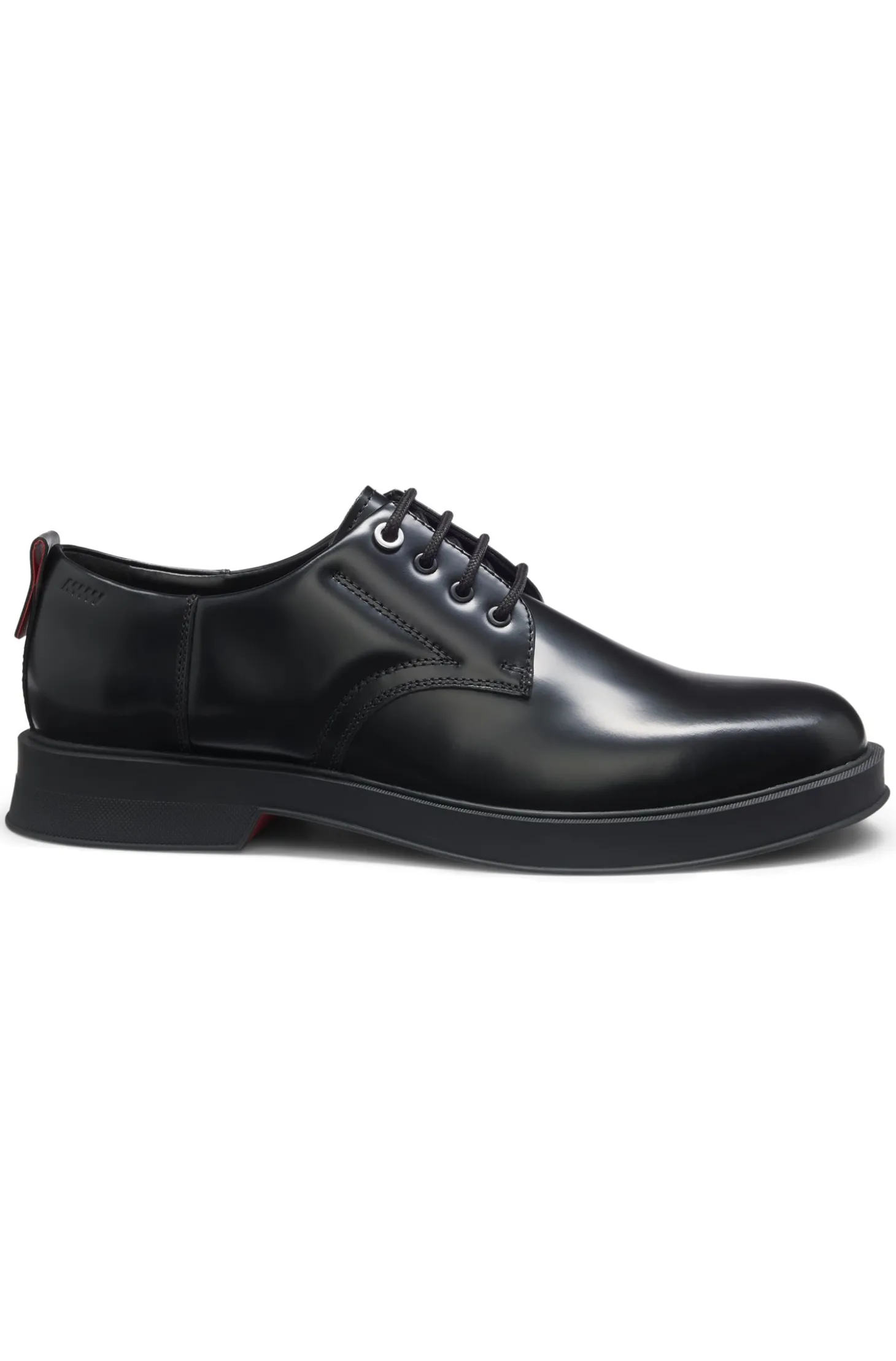 Derbys aus Leder mit Gummisohlen