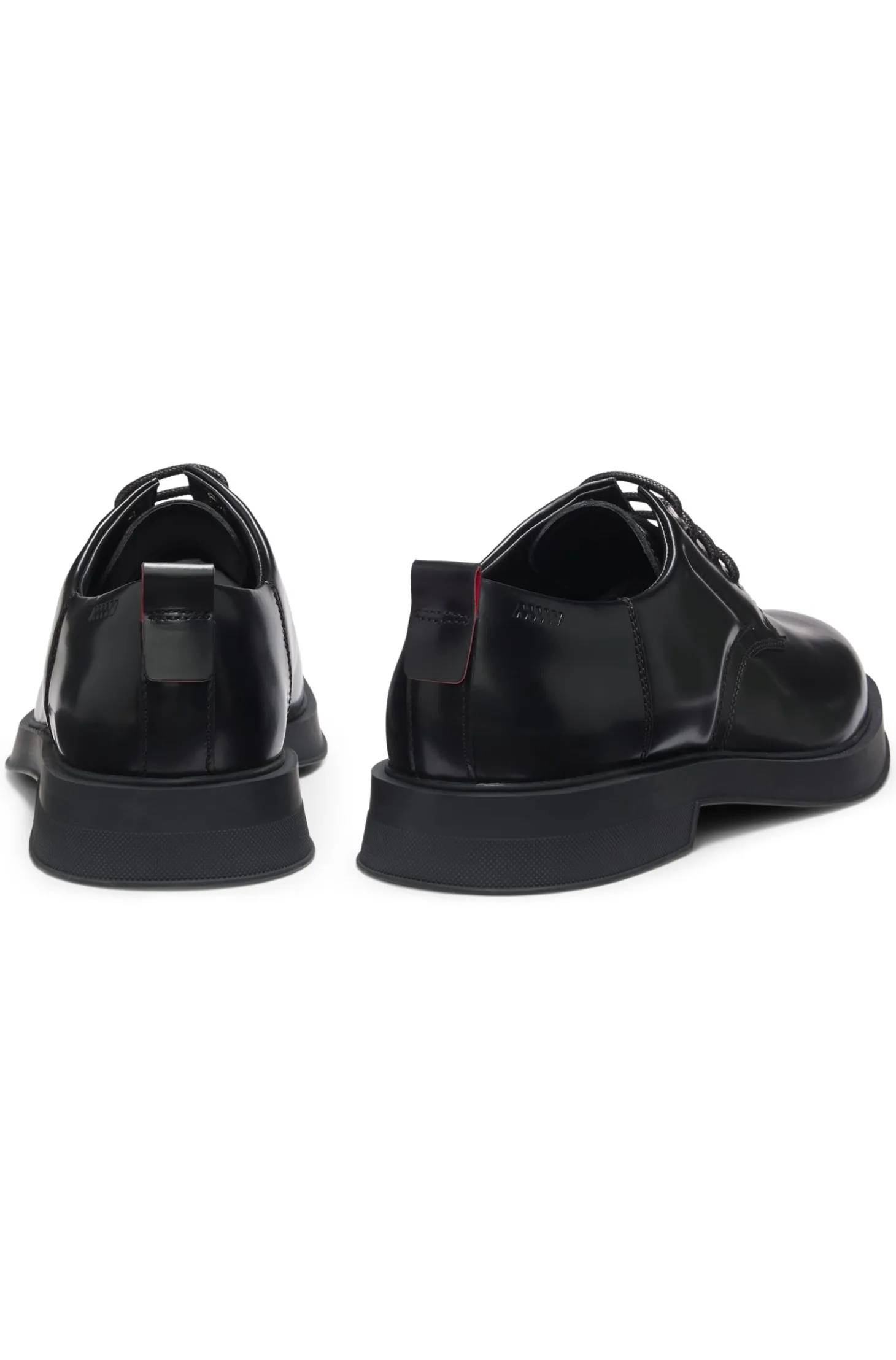 Derbys aus Leder mit Gummisohlen