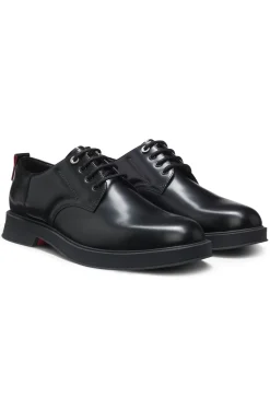 Derbys aus Leder mit Gummisohlen