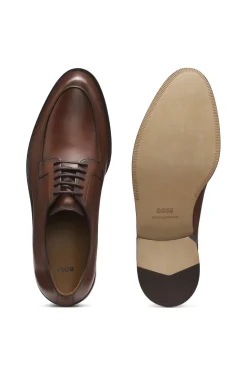 Derbys aus Leder mit Logo-Prägung