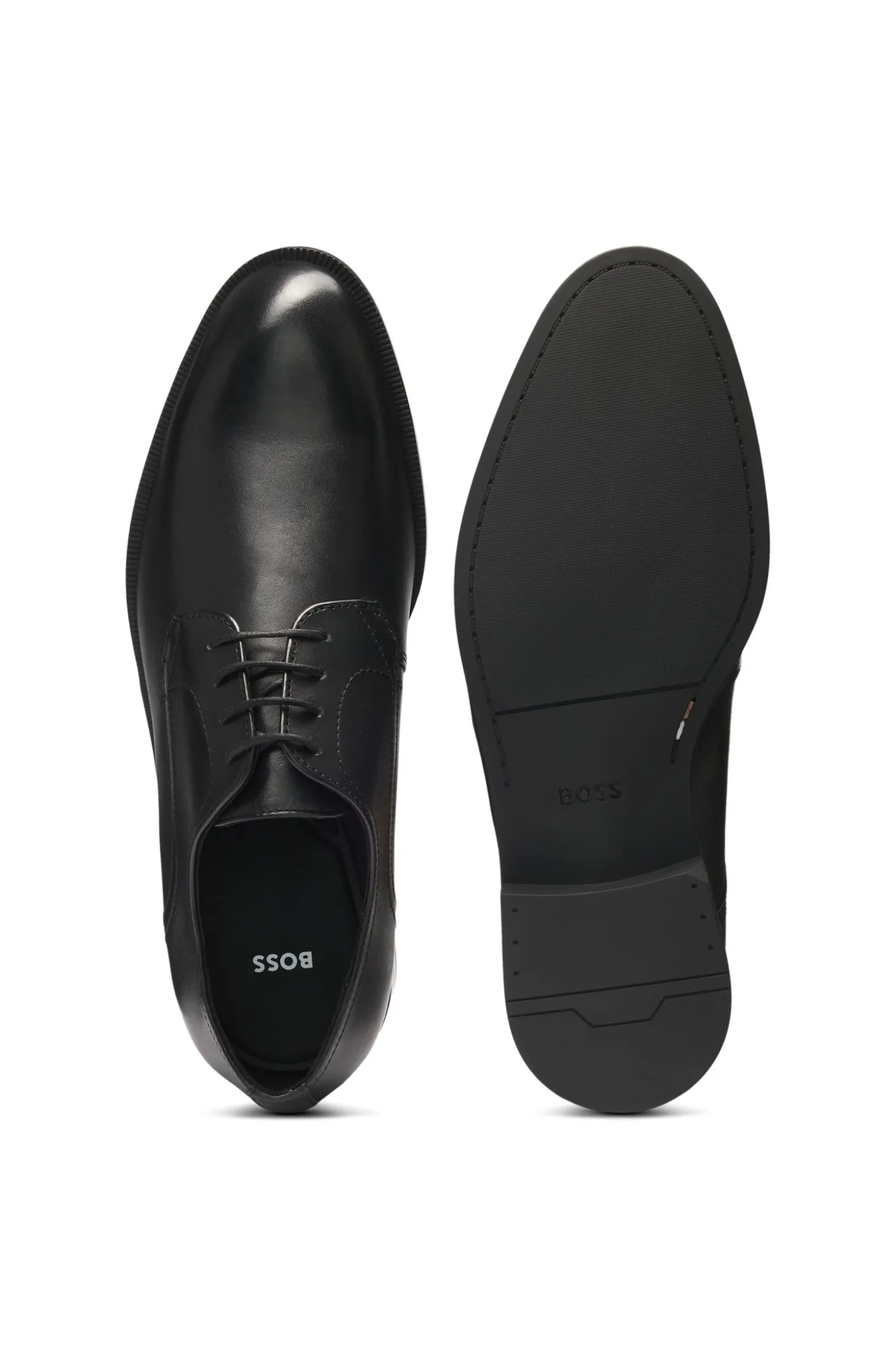 Derbys aus Leder mit Nahtdetails