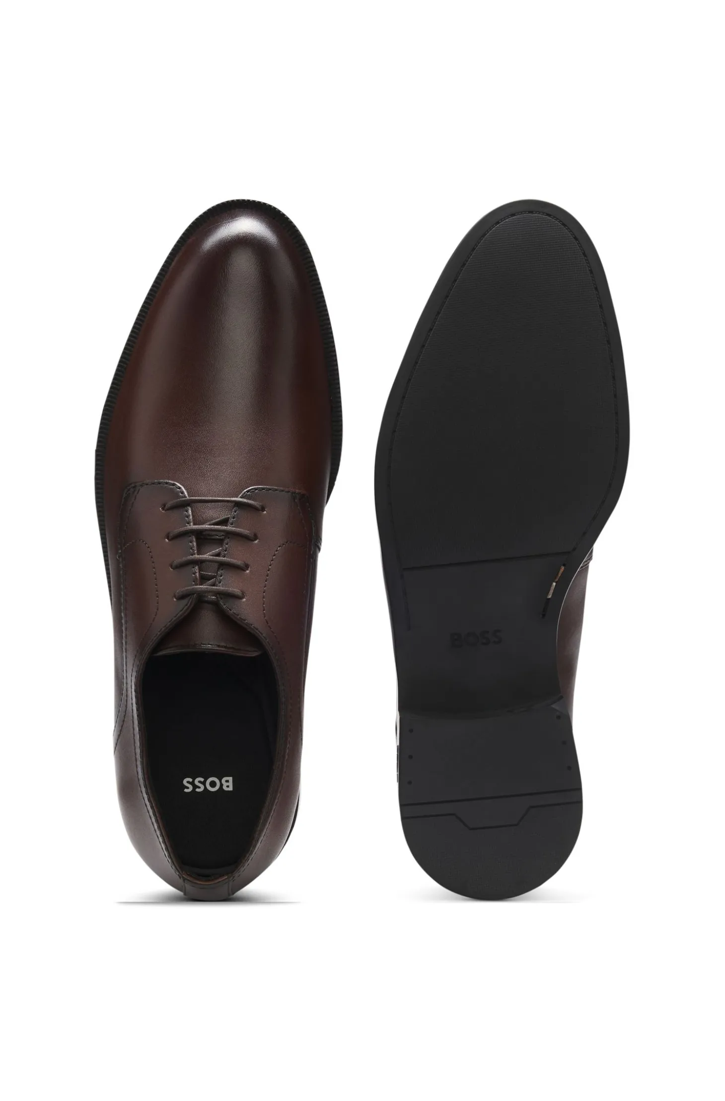 Derbys aus Leder mit Nahtdetails