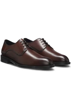 Derbys aus Leder mit Nahtdetails