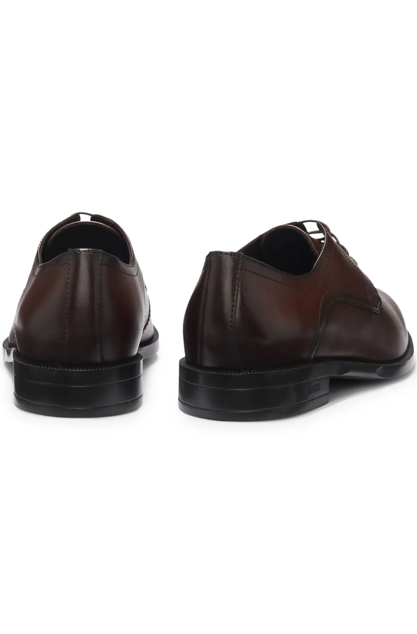 Derbys aus Leder mit Nahtdetails