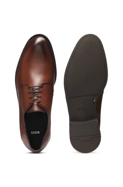 Derbys aus Leder mit Nahtdetails