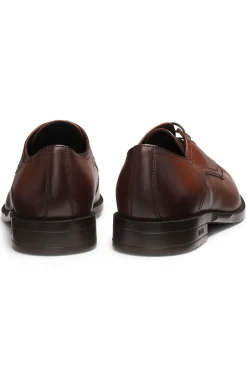 Derbys aus Leder mit Nahtdetails