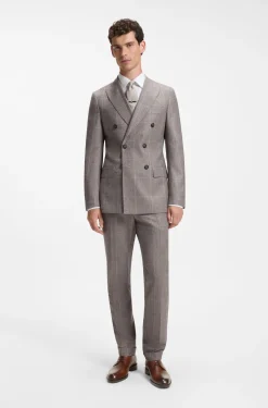 Derbys aus Leder mit Nahtdetails