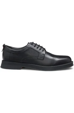 Derbys aus Leder mit perforierten Monogrammen