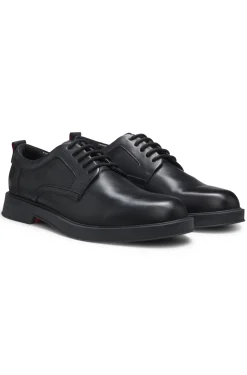 Derbys aus Leder mit perforierten Monogrammen