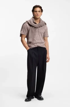 Derbys aus Leder mit perforierten Monogrammen