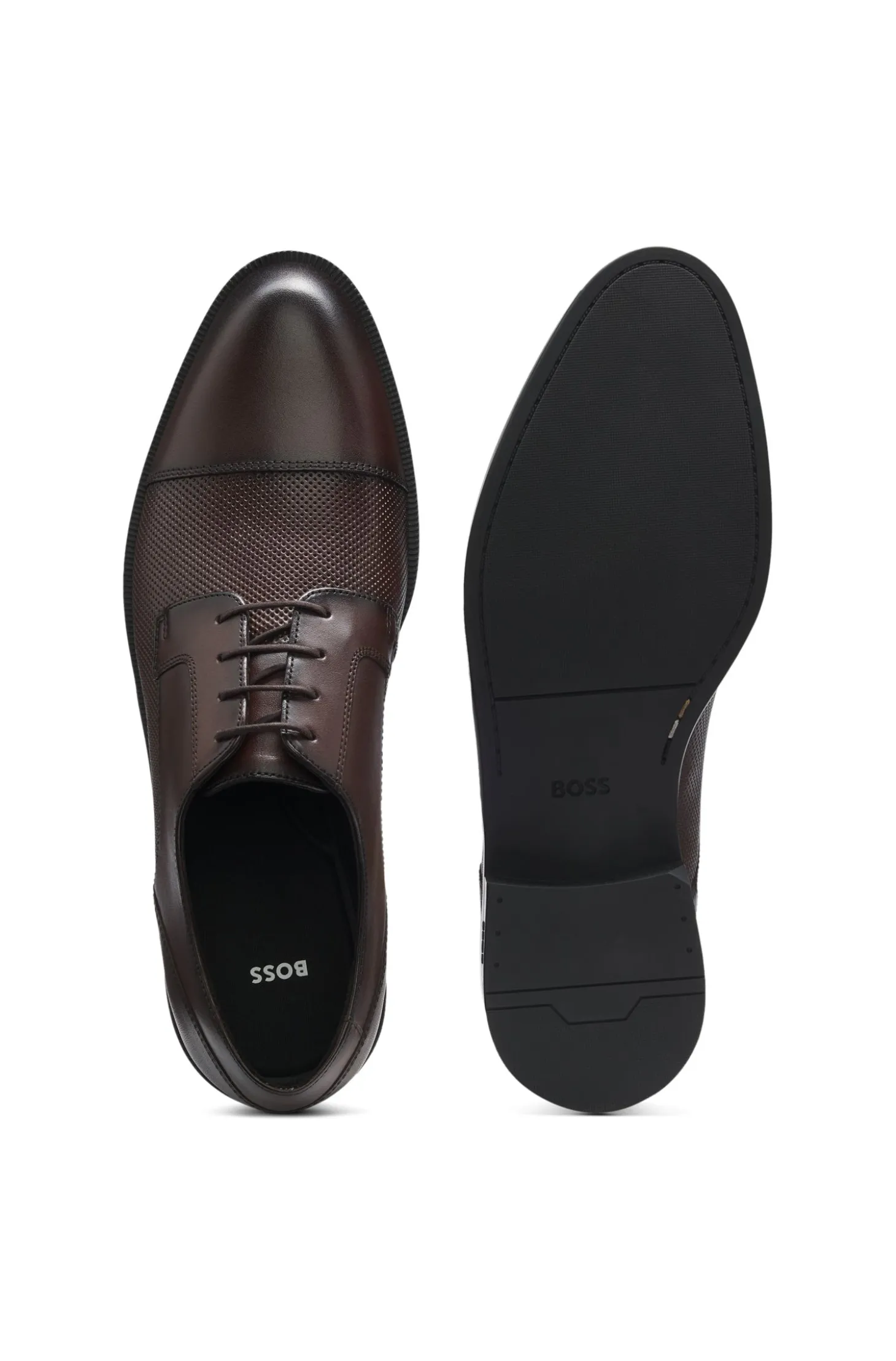 Derbys aus Leder mit Zehenkappe