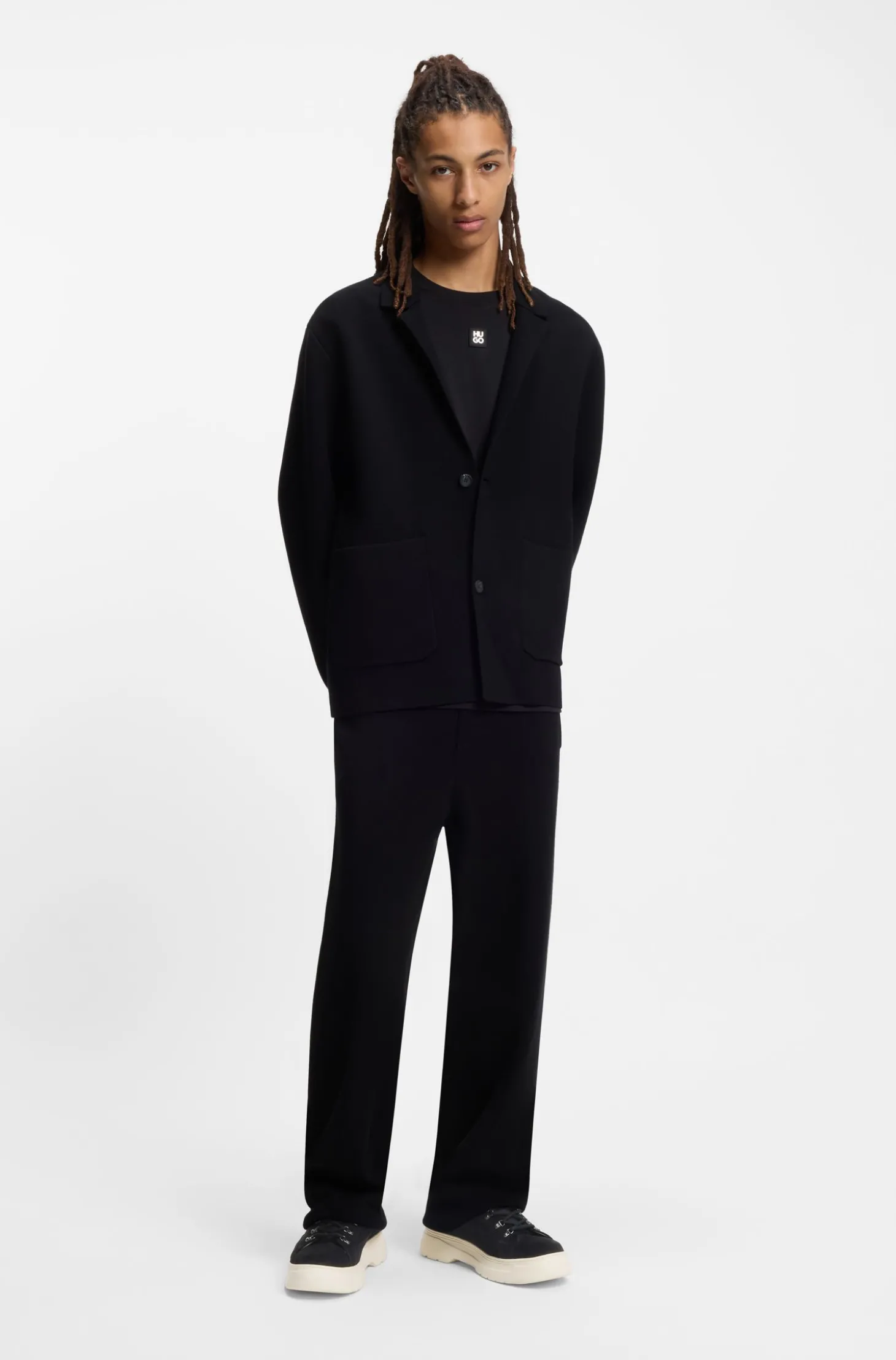 Derbys aus Veloursleder mit Canvas-Details