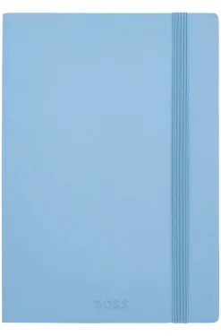 DIN-A5-Notizbuch aus pastellblauem Kunstleder