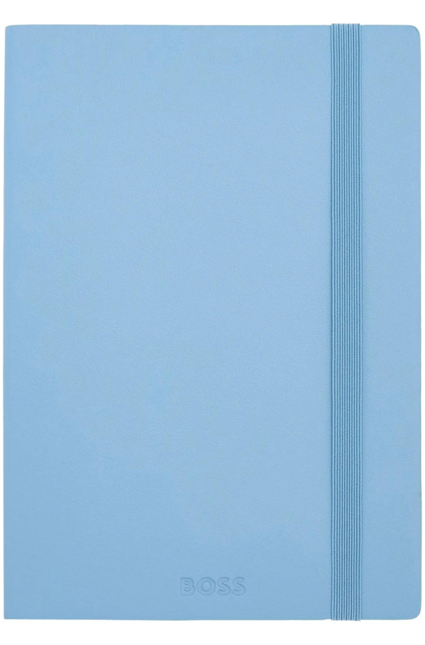 DIN-A5-Notizbuch aus pastellblauem Kunstleder