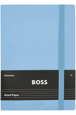 DIN-A5-Notizbuch aus pastellblauem Kunstleder