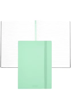 DIN-A5-Notizbuch aus pastellgrünem Kunstleder