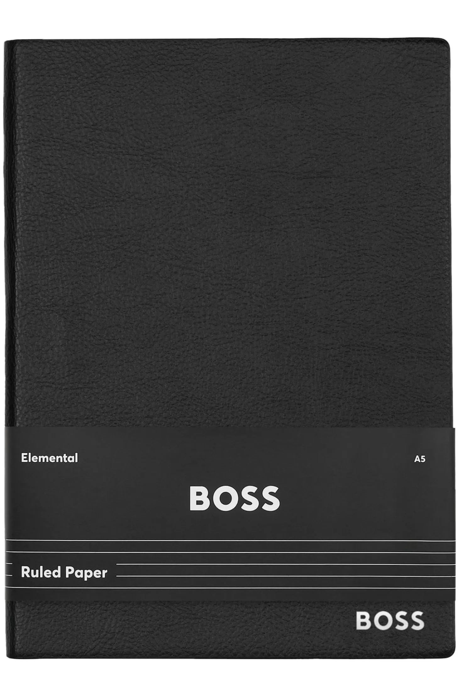 DIN-A5-Notizbuch aus schwarzem Kunstleder