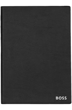 DIN-A5-Notizbuch aus schwarzem Kunstleder