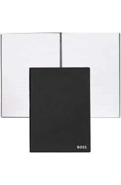 DIN-A5-Notizbuch aus schwarzem Kunstleder