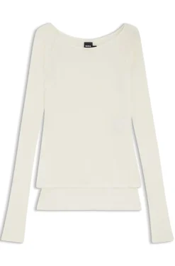 Doppellagiges Jersey-Top aus dünnem Jersey
