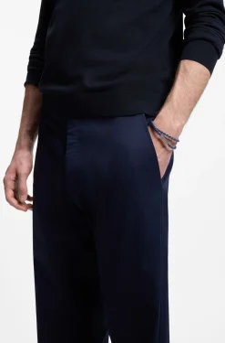 Doppeltes Armband aus geflochtenem Leder