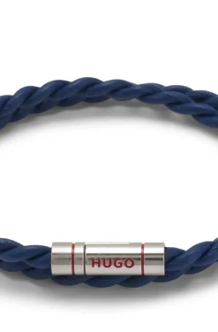 Doppeltes Armband aus geflochtenem Leder