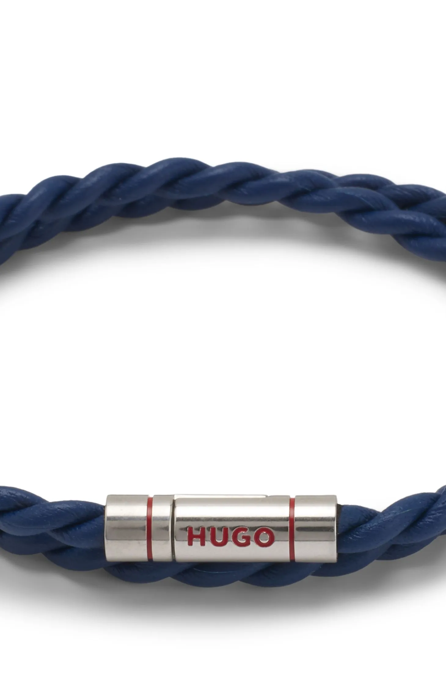 Doppeltes Armband aus geflochtenem Leder