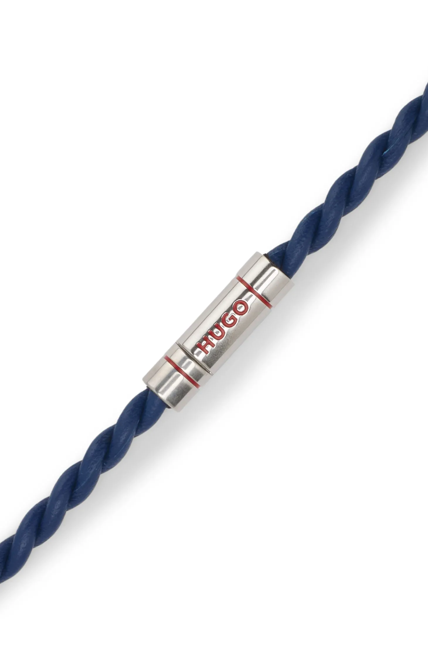 Doppeltes Armband aus geflochtenem Leder
