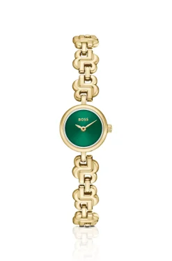 Double B Dressy Uhr mit grünem Zifferblatt und Monogramm-Armband