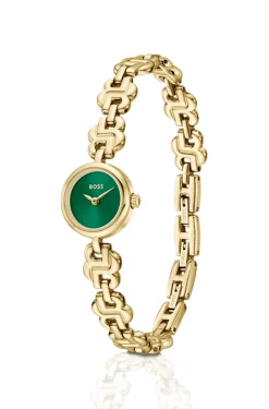 Double B Dressy Uhr mit grünem Zifferblatt und Monogramm-Armband