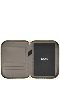 Double B monogram folder in faux leather